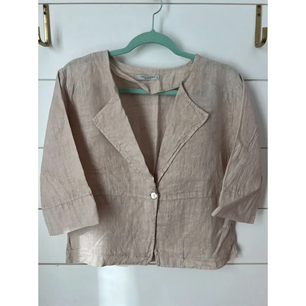 Viola Borghi Lagenlook 100% Linen Cardigan - Picture 1 of 3